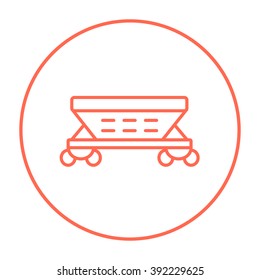 Cargo wagon line icon.