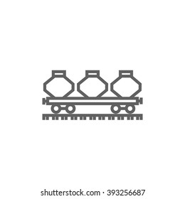 Cargo wagon line icon.