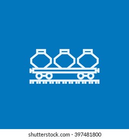 Cargo wagon line icon.