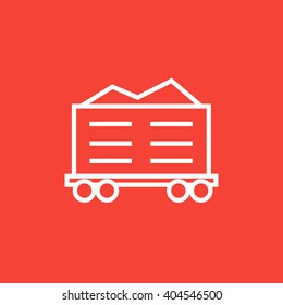 Cargo wagon line icon.