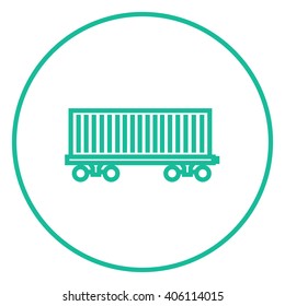 Cargo wagon line icon.