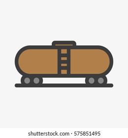 Cargo Wagon Train Container Minimal Colorful Flat Line Stroke Icon Pictogram Symbol Illustration
