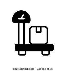 Cargo Weight icon isolate white background vector stock illustration
