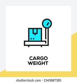 CARGO WEIGHT LINE ICON SET