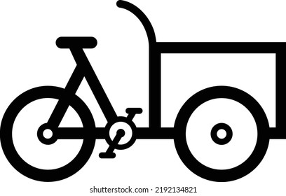 Cargobike icon, Sustainable delivery vehicle.Friendly transportation symbol.