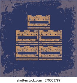 
Cargo,box design on old  background,grunge vector