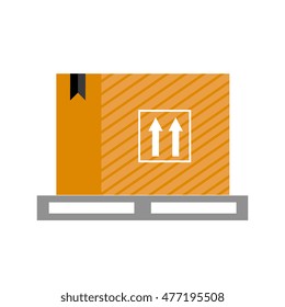 Cargoes on pallets icon isolated on white background vector illustration