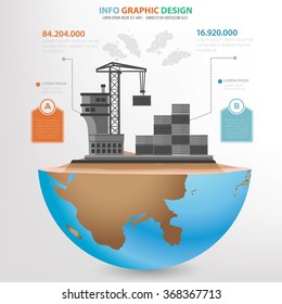 Cargo,Industry concept design,info graphic,clean vector