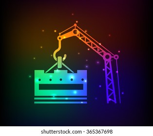 Cargo,Industry design,rainbow concept,clean vector