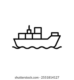 cargo-ship icon vector illustration style