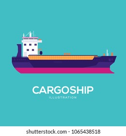 Cargoship icon vector. Cargoship sign on white background. Cargoship icon for web and app