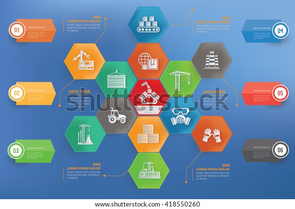 Cargo,shipping concept info graphic\
design on blue\
background,vector