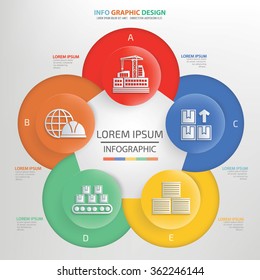 Cargo,shipping Infographics concept design,clean vector