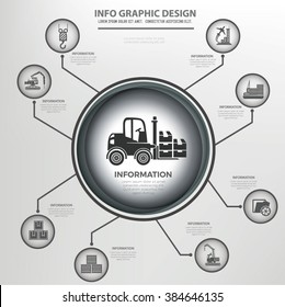 Cargo,shipping,engineering info graphics design, clean vector