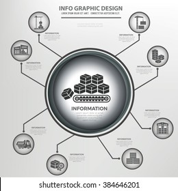 Cargo,shipping,engineering info graphics design,clean vector