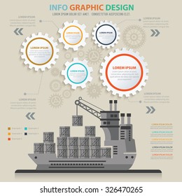 Cargo,shipping,industry design,info graphic concept,vector