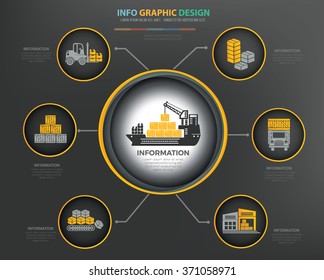 Cargo,shipping,logistic Infographics Design,clean vector