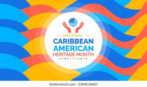 Caribbean American Heritage Month background or banner design template celebrated in june. vector illustration.