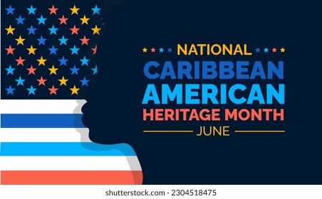 Caribbean American Heritage Month background or banner design template celebrated in june. vector illustration.