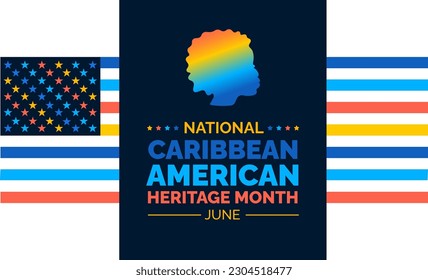 Caribbean American Heritage Month background or banner design template celebrated in june. vector illustration.