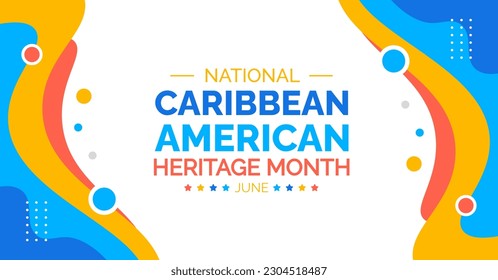 Caribbean American Heritage Month background or banner design template celebrated in june. vector illustration.