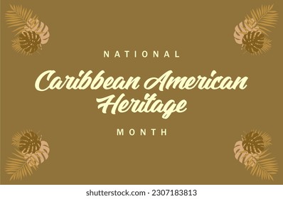 caribbean american heritage month background template