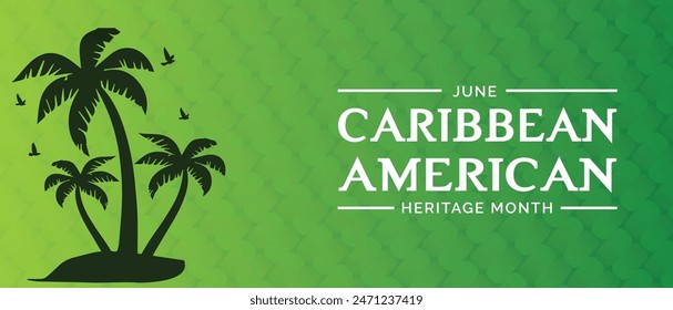 Karibik American Heritage Month Hintergrund Vektorillustration