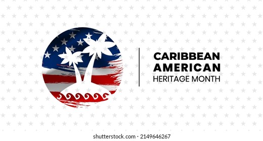 Caribbean American Heritage Month concept. Template for background, banner, card, poster with text inscription. Vector illustration