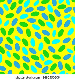 Caribbean colors oval drops seamless pattern. 
