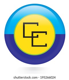 Caribbean Community (CARICOM) Flag Button