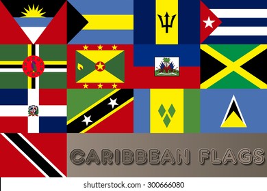 Caribbean Countries Flags