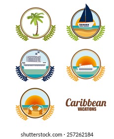 Caribbean Cruise  Design, vector lllustration