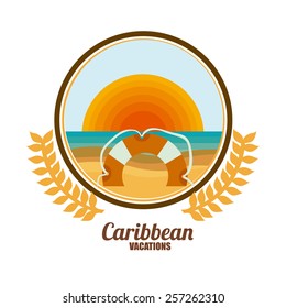 Caribbean Cruise  Design, vector lllustration