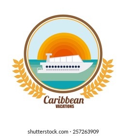 Caribbean Cruise  Design, vector lllustration
