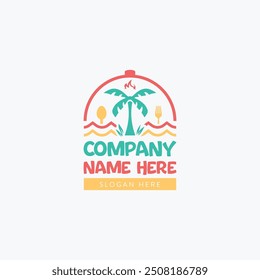 Diseño de logotipo de restaurante de comida caribeña