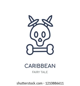 Caribbean icon. Caribbean linear symbol design from Fairy tale collection. Simple outline element vector illustration on white background.