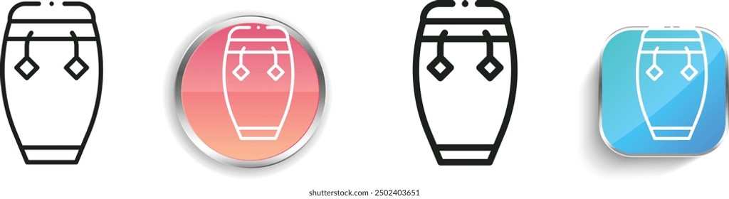 caribbean icon. Thin Linear, Regular and Button Style Design Isolated On White Background