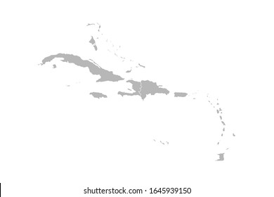 Caribbean island map vector graphics design. Gray background. Perfect for business concepts, backgrounds, backdrop, banner, poster, sticker, label and wallpapers.