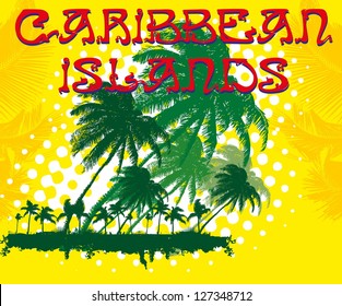 caribbean island vector art