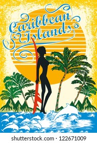 Caribbean Islands Vector Art