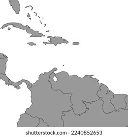 Caribbean Netherlands on world map. Vector illustration.