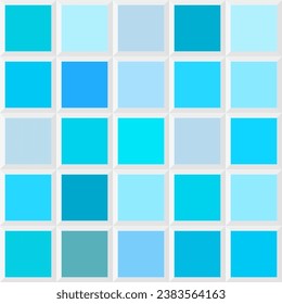 Caribbean ocean blue color, color shades, seamless pattern, tile palette color design scheme, decorative tile, design element