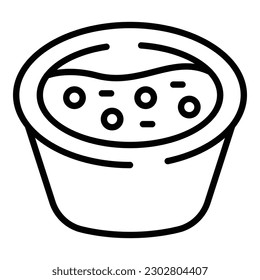 Caribbean soup icon outline vector. Food haiti. Dish meat