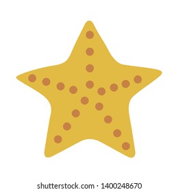 Caribbean Starfish filled flat icon, colored vector sign, colorful pictogram isolated on white. Sea star symbol, logo illustration. Pixel perfect vector graphics