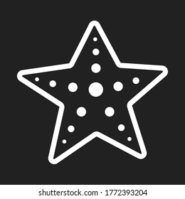 Caribbean Starfish icon vector. Filled flat Starfish symbol.