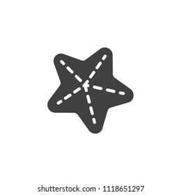 Caribbean Starfish vector icon. filled flat sign for mobile concept and web design. Sea star simple solid icon. Symbol, logo illustration. Pixel perfect vector graphics