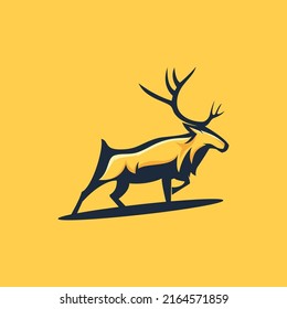 Caribou concept illustration vector design template Premium Vector.