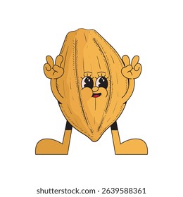 Carica fruit mascot retro character cartoon icon illustration