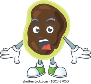 A caricature concept design of firmicutes with a surprised gesture. Vector illustration