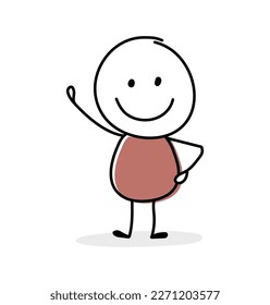 Caricature concept. stickman. Vector. 